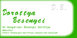 dorottya besenyei business card